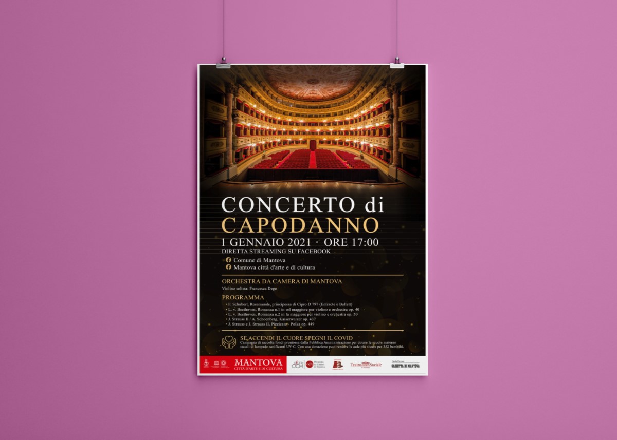 grafica concerto capodanno Comune di Mantova