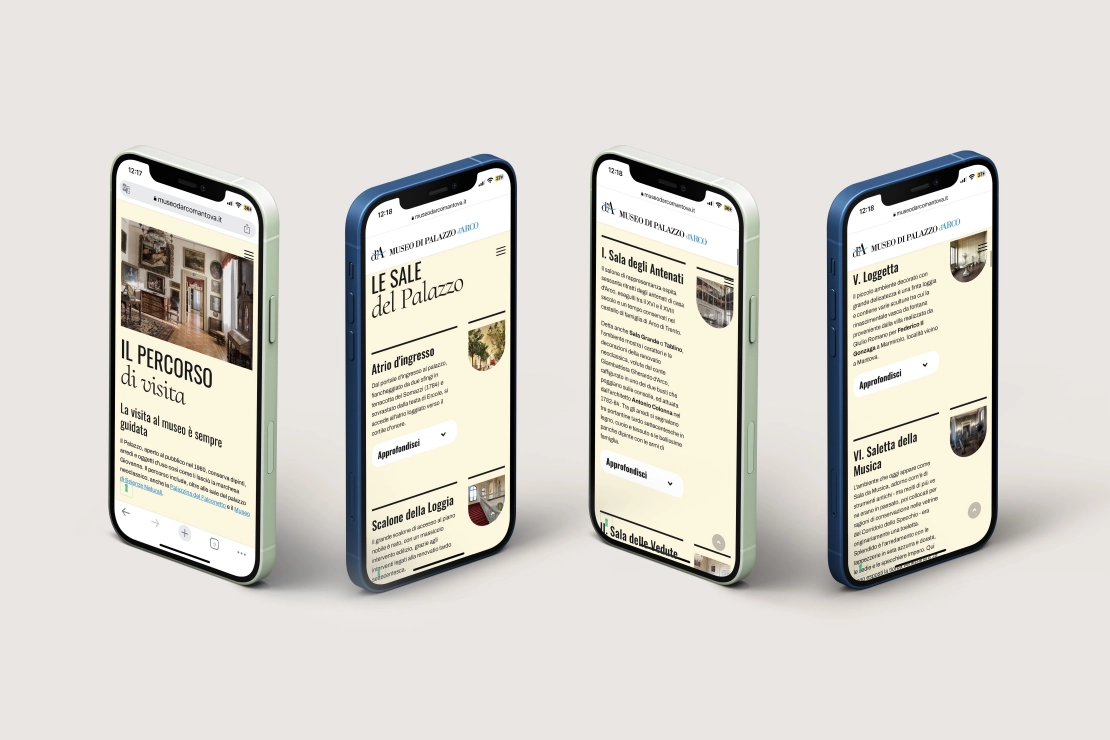 anteprima sito Museo di Palazzo d'Arco da smartphone